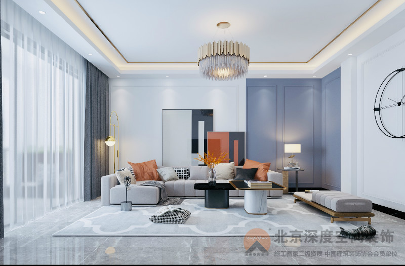 欽州人和春天96㎡現(xiàn)代輕奢裝修效果圖案例