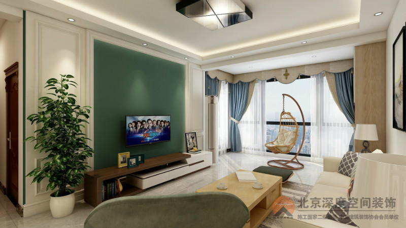 欽州中地濱江壹號116㎡現(xiàn)代簡約裝修效果圖案例